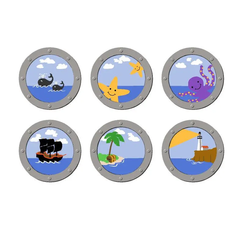 Pirate Port Holes Wall Mural 1