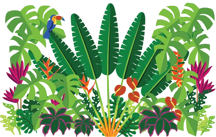 Rainforest Retreat -Small Paint-By-Number Mural 1