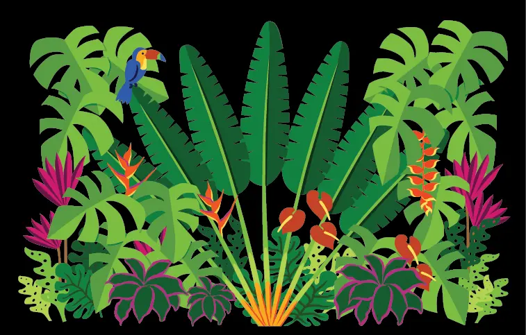Rainforest Retreat Paint-By-Number Mural 2
