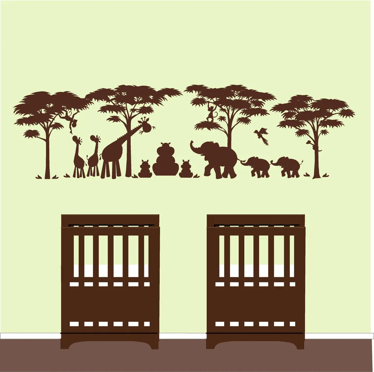 Safari Twins Wall Mural 1