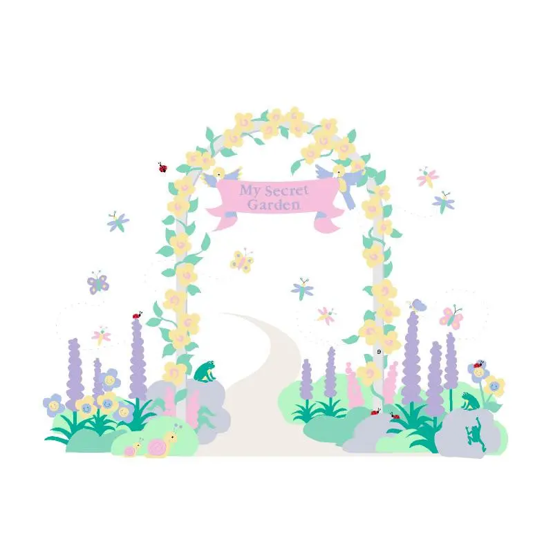 My Secret Garden Paint-By-Number Wall Mural 1