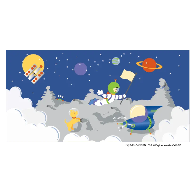 Space Adventures - Paint-By-Number Mural 1