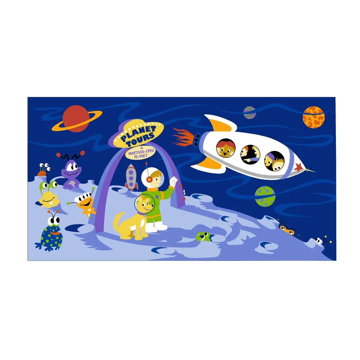 Space Tours - Paint-By-Number Wall Mural 1