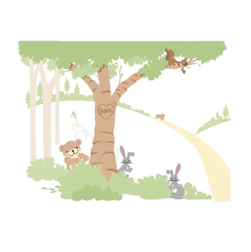 Teddy's Wooded Wonderland P1 Wall Mural 1
