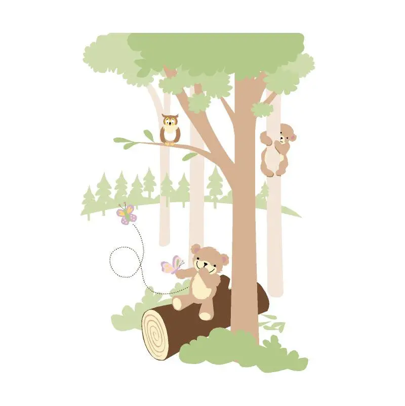 Teddy's Wooded Wonderland P 2 Wall Mural 1