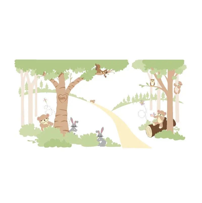 Teddy's Wooded Wonderland P1&2 Wall Mural 1