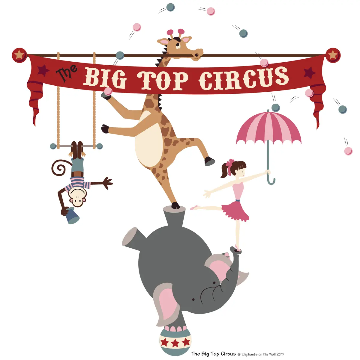 The Big Top Circus Paint-By-Number Wall Mural 1