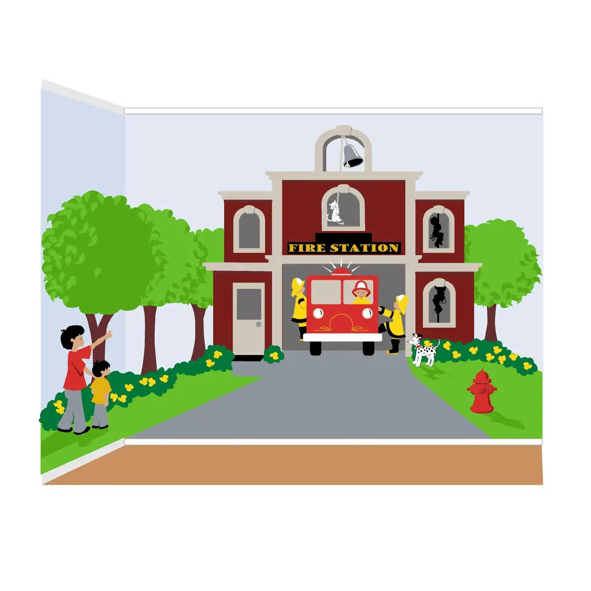 To The Rescue Paint-By-Number Wall Mural 1