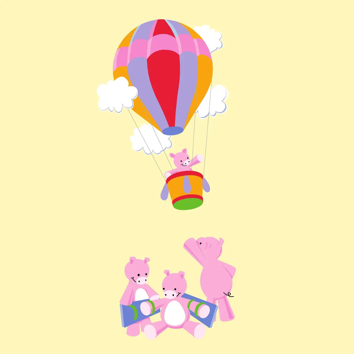 When Pigs Fly - Three Wall Mural 1