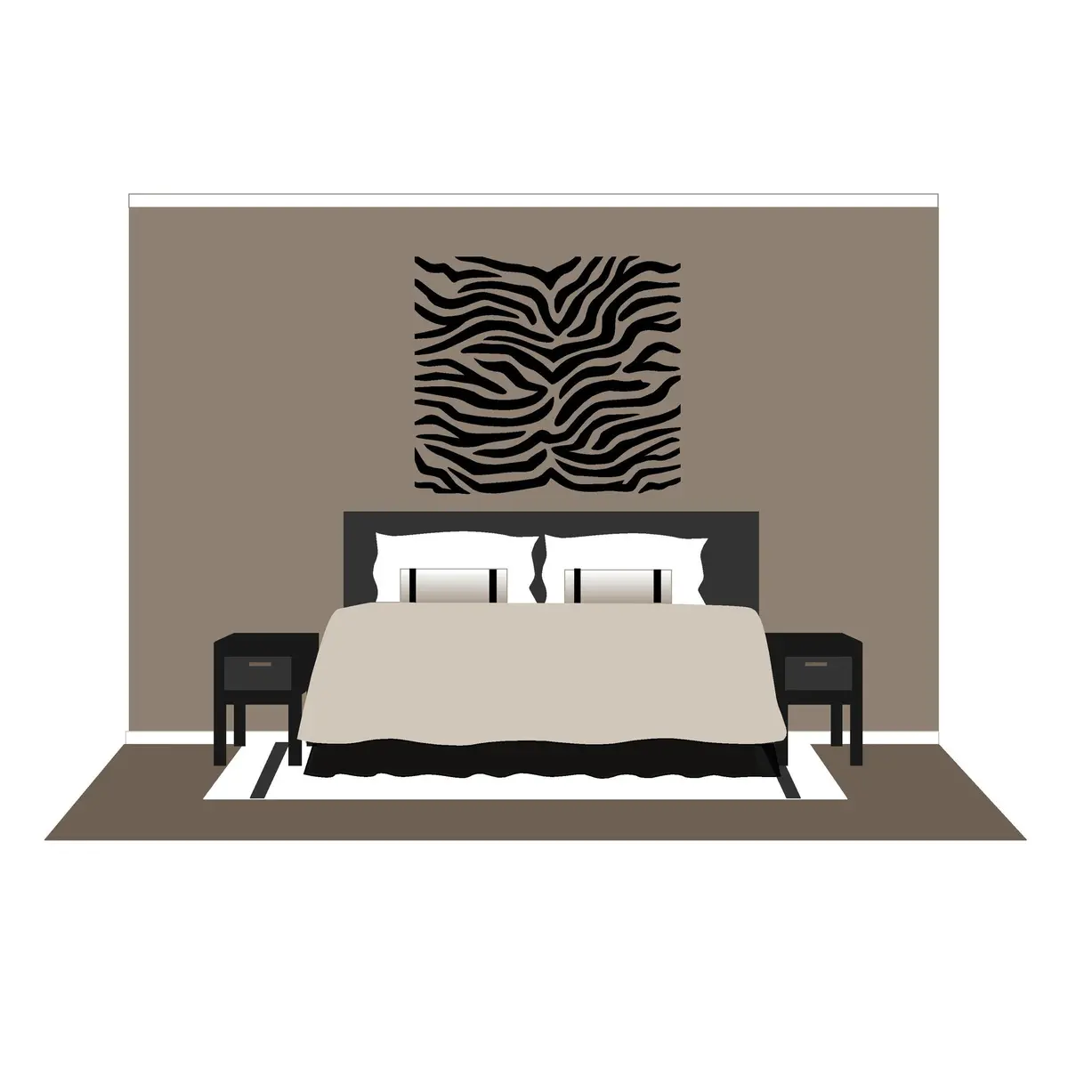 Zebra Stripes - Small Wall Mural 2