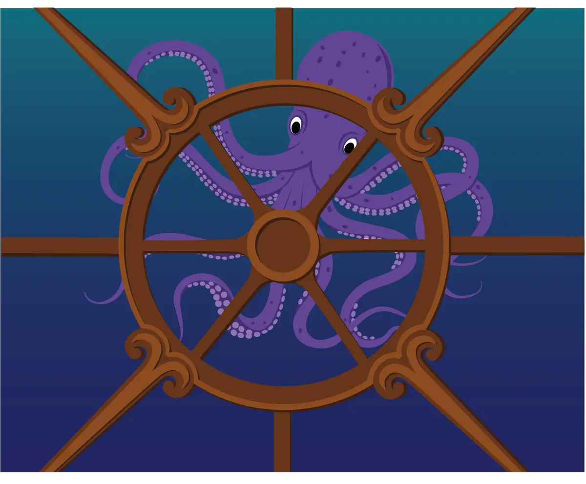 Octopunk Paint-By-Number Mural 1