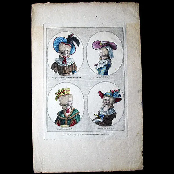 Gallerie Des Modes Et Costumes Français, 1778-1787, Gravure N°281Bis, Chapeau Au Ballon (1785) 1