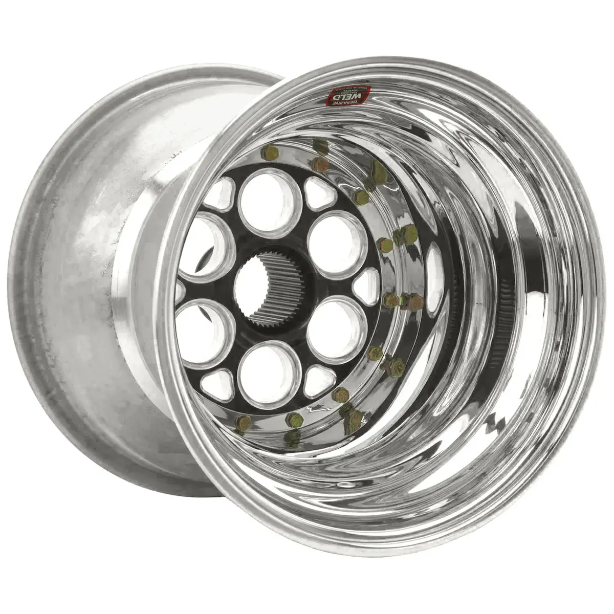 Weld Left Rear Wheel 15" X 15" X 6" With Inner Bead-Loc - Black Hub 1