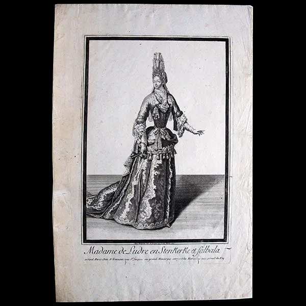 Trouvain - Madame De Ludre En Stenkerke Et Falbala, Portrait En Mode (1694) 1