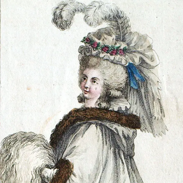 Cabinet Des Modes, Planche I, 2Ème Cahier - Dame En Grande Parure (1Er Décembre 1785) 2