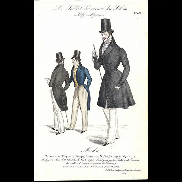 Le Follet, Courrier Des Salons, 7 Gravures De Mode Masculine (1832) 1