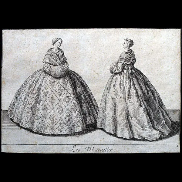 Antoine Herisset - Les Mantilles, Gravure Du Recueil Des Différentes Modes Du Temps (1729) 1