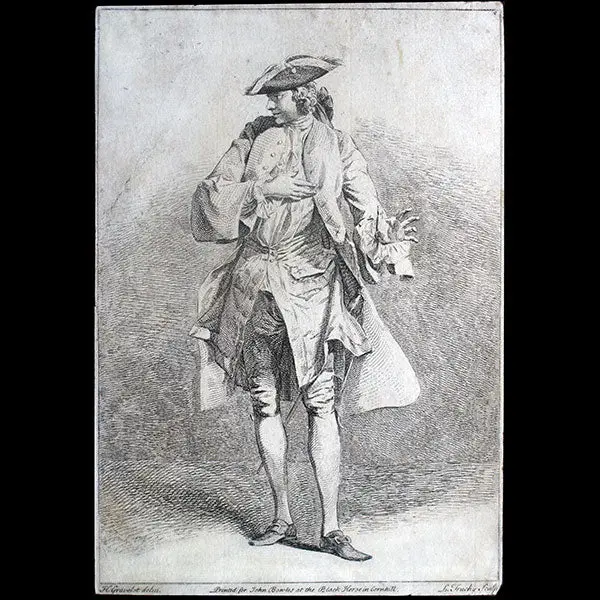 Gravelot - Homme Élégant, Gravure De La Suite De Figures De Mode Masculine Gentlemens Modern Habits (1744) 1
