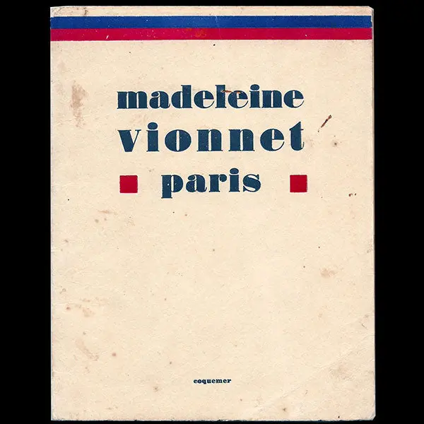 Madeleine Vionnet - Livret De Présentation De La Maison Avenue Montaigne (Circa 1925) 1