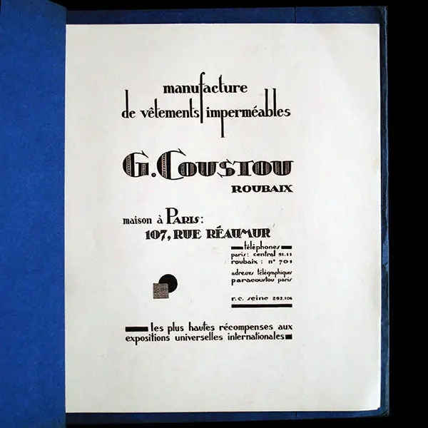 Gcr - Catalogue De Vêtements Imperméables Pour Hommes Et Dames De G. Coustou Roubaix (Circa 1925-1930) 2