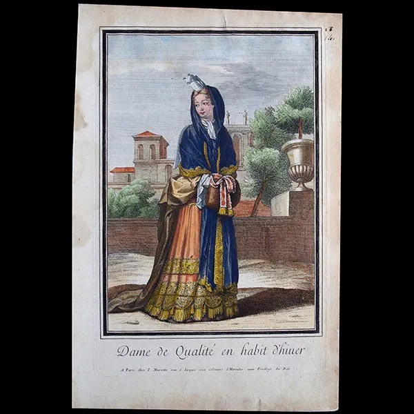 Dame De Qualité En Habit D'hiver, Gravure De Mariette (Circa 1690) 1