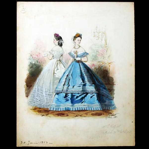 Dessin D'hippolyte Pauquet Pour Le Petit Courrier Des Dames (1863) 1