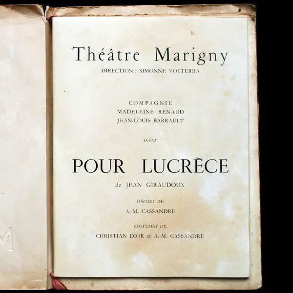 Pour Lucrèce De Jean Giraudoux, Costumes De Christian Dior (1953) 2