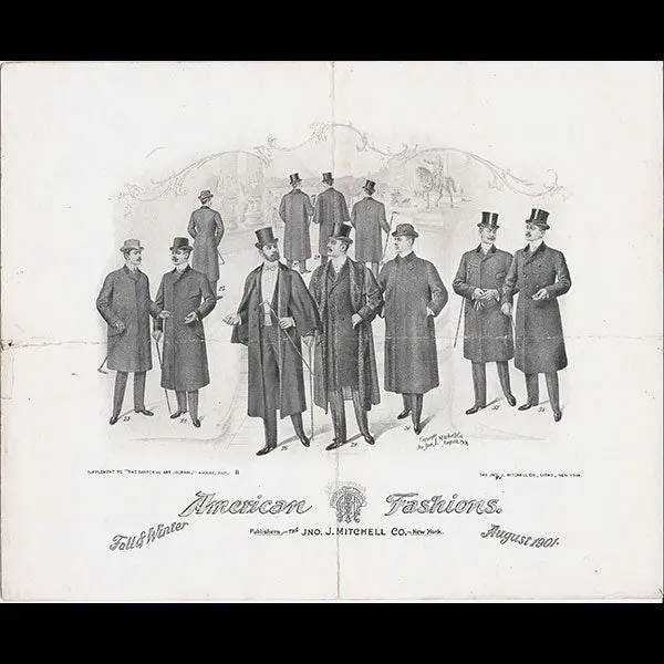 American Fashions, Fall & Winter, 2 Gravures De Mode Masculine Pour L'automne-Hiver 1901 2