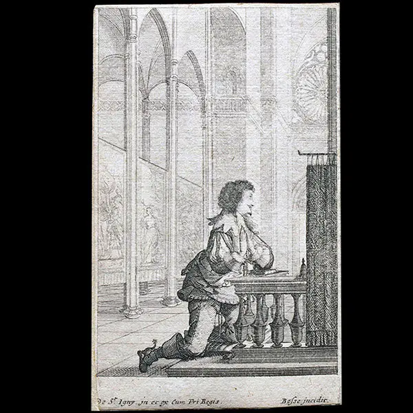 Abraham Bosse - La Noblesse Française À L'eglise - Figure Masculine (Circa 1629) 1
