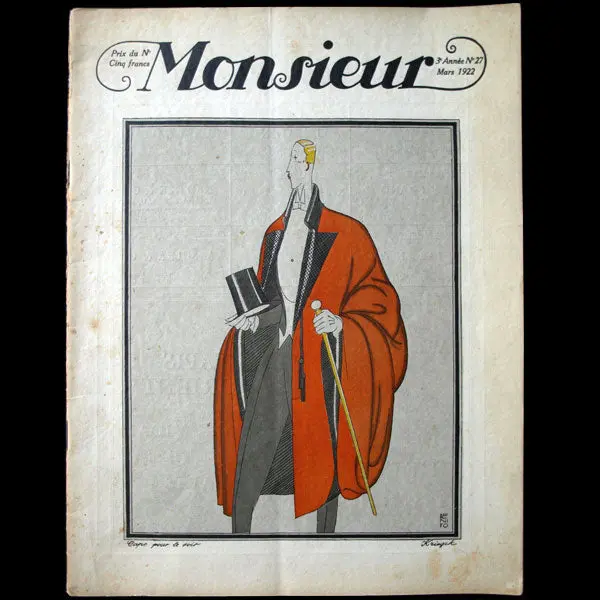 Monsieur, Revue Des Élégances, N27 (1922, Mars) 1