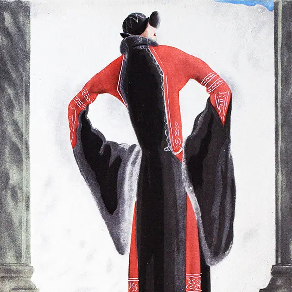 Gazette Du Bon Ton - Pour Vous Rejoindre, Manteau Du Soir De Paul Poiret, Planche De Zinoview (N°9, 1924-1925) 2