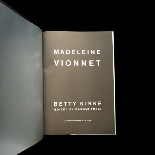 Madeleine Vionnet Par Betty Kirke, Édition Japonaise (1991) 2