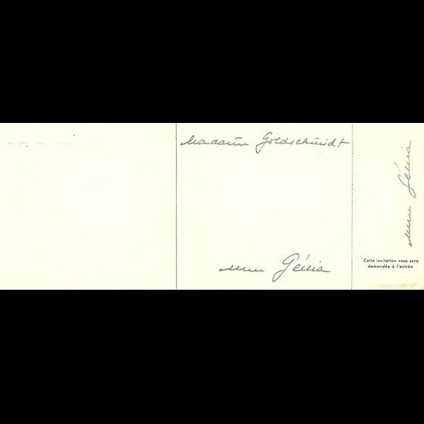 Carton D'invitation De La Maison Paul Roy, 26 Place Vendôme À Paris (1938) 2