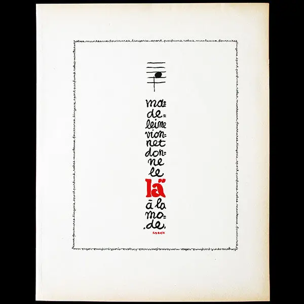 Madeleine Vionnet Donne Le La À La Mode, Planche Par Gus Bofa Pour Pan L'annuaire Du Luxe (1928) 1
