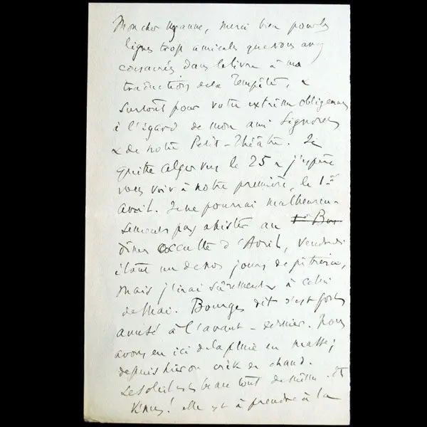 Lettre Autographe Signée Adressée À Octave Uzanne (Mars 1888) 1