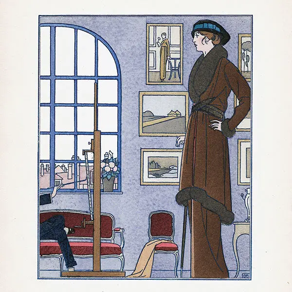 Gazette Du Bon Ton - La Séance De Portrait, Robe D'après-Midi De Worth, Planche De Bernard Boutet De Monvel (N2, 1914) 2