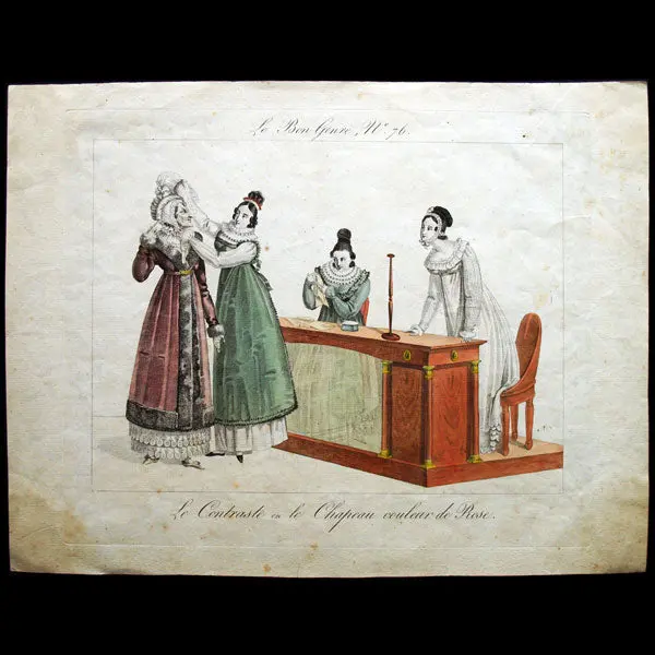 Le Bon Genre, Gravure N°76, Le Contraste Ou Le Chapeau Couleur De Rose (1815) 1