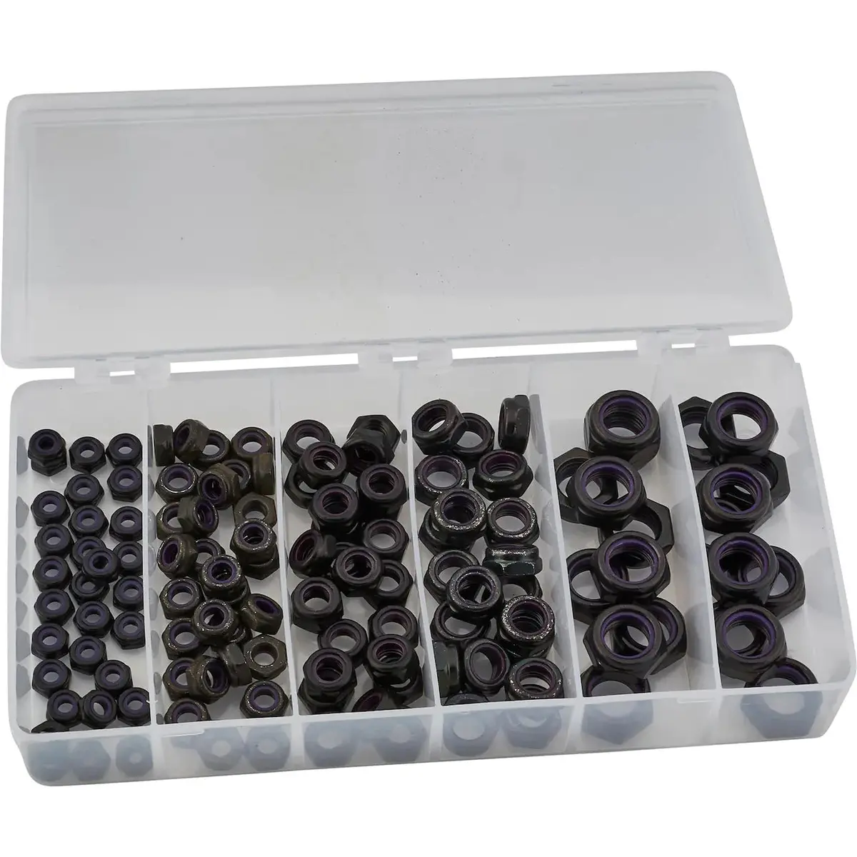 Speedway Motors Nylock Half Nut Kit - Black 1