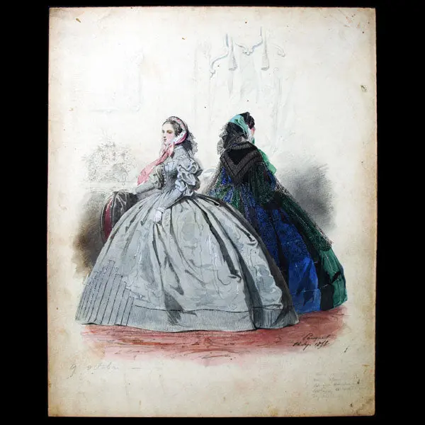 Dessin D'hippolyte Pauquet Pour Le Petit Courrier Des Dames (1858) 1