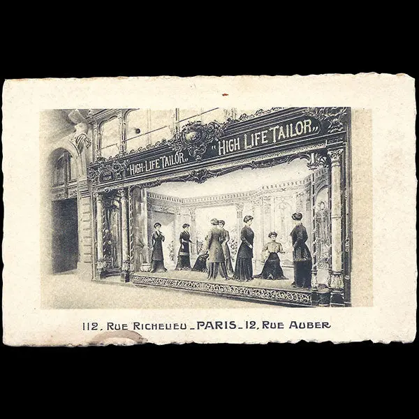Carte De High Life Tailor, 112 Rue De Richelieu À Paris (Circa 1905-1910) 1