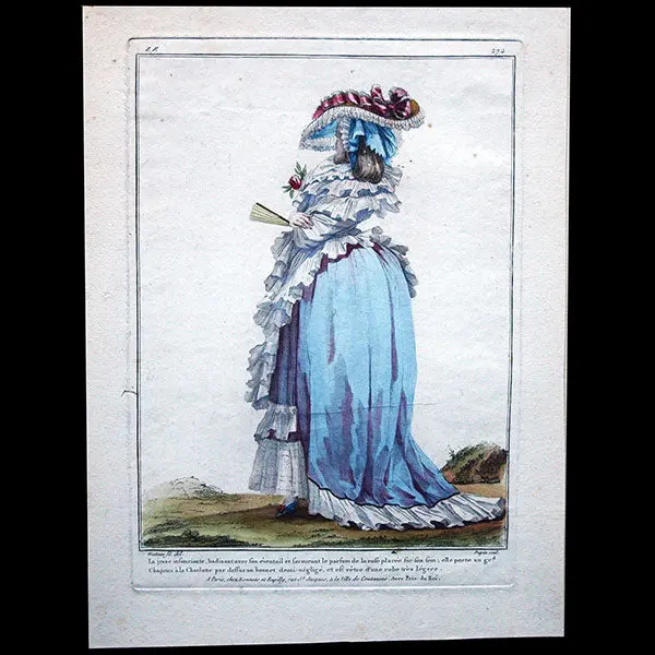 Gallerie Des Modes Et Costumes Français, 1778-1787, Gravure N° Zz 272, La Jeune Insouciante Par Watteau (1784) 1