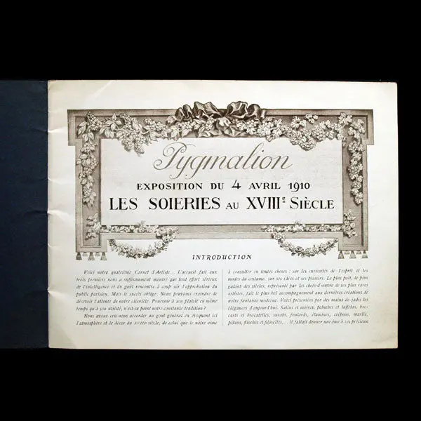 Carnet D'artiste, Les Soieries Au Xviiième Siècle, Catalogue Des Magasins Pygmalion (1910) 2