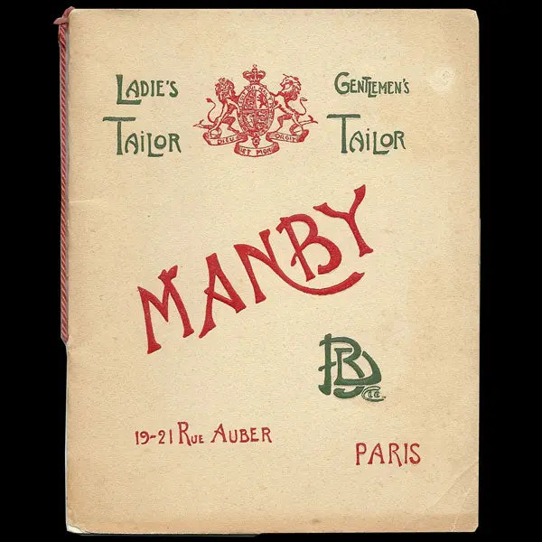 Catalogue Du Tailleur Manby, 19-21 Rue Auber À Paris (Circa 1890) 1