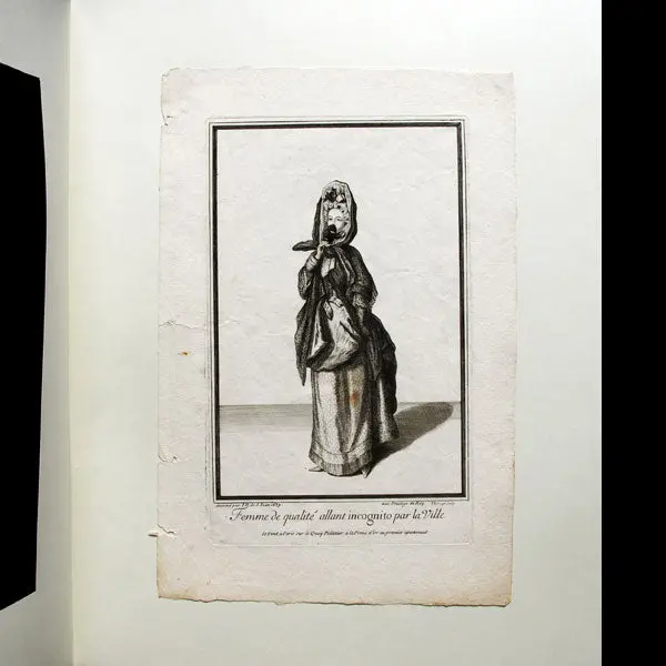 Franz Ertinger - Femme De Qualité Allant Incognito Par La Ville, Gravure D'après Jean Dieu De Saint-Jean (1689) 2