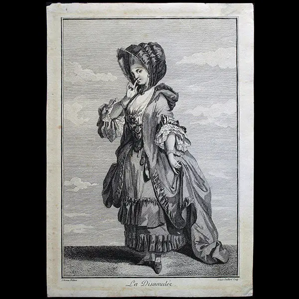 La Dissimulée, Estampe De Mode De Louise Gaillard (Circa 1770) 1