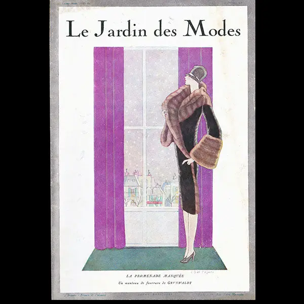 Le Jardin Des Modes, N°89, 15 Décembre 1926, Couverture De Carlos Saenz De Tejada 1
