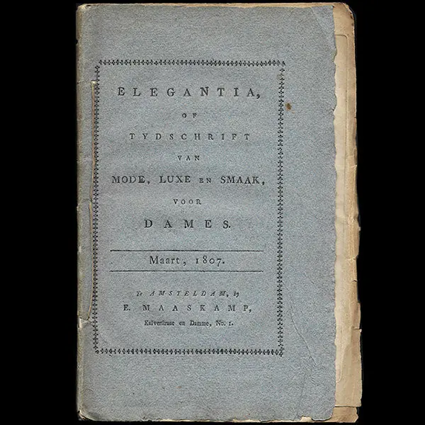 Elegantia, Of Tydschrift Van Mode, Luxe En Smaak Voor Dames - Livraison De Mars 1807 1