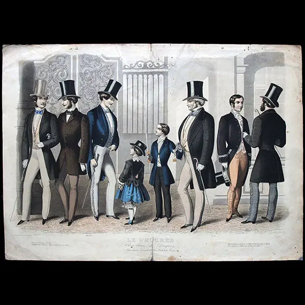 Le Progrès, Gravure De Mode Masculine (Mai 1855) 1