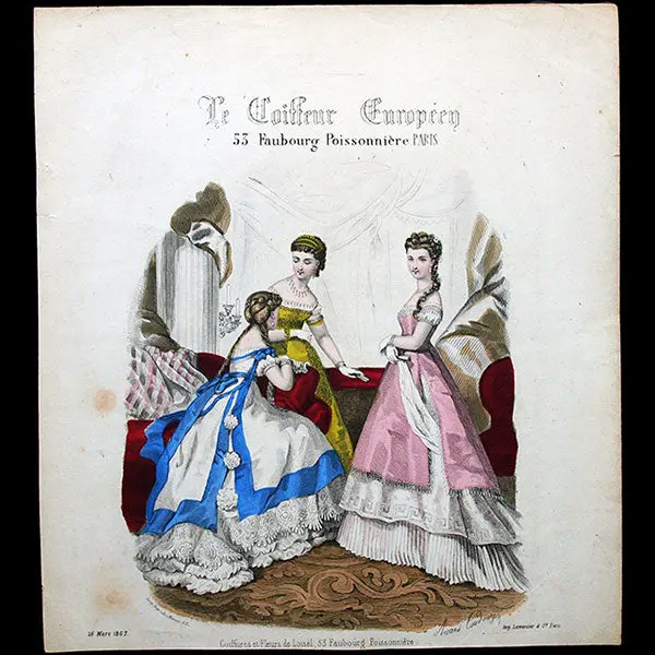 Le Coiffeur Européen, Gravure D'anais Toudouze, 18 Mars 1867 1