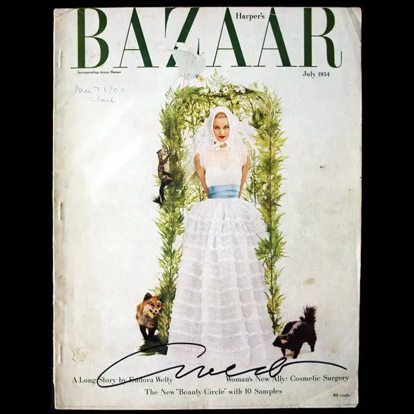 Harper's Bazaar (1954, Juillet), Couverture Signée Par Avedon 1